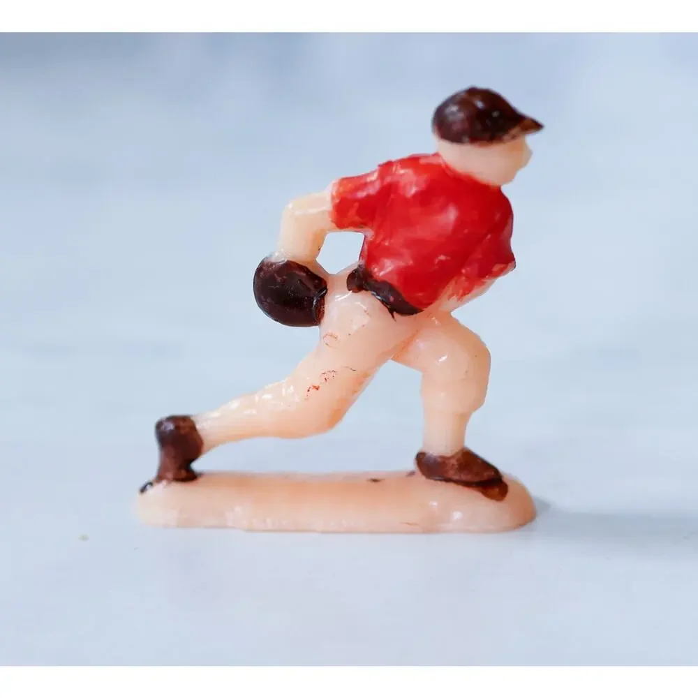 VTG 50s Baseball Player Cake Toppers Set of 5 MCM Retro Boys Sport Party Favors
